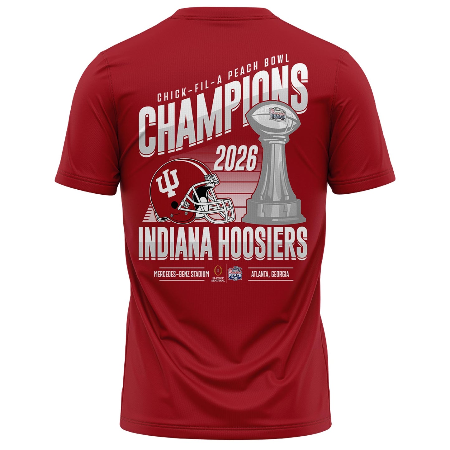 Indiana Hoosiers 2026 Peach Bowl Champions T-shirt – Cardinal