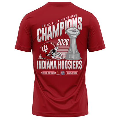 Indiana Hoosiers 2026 Peach Bowl Champions T-shirt – Cardinal