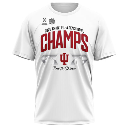 _ Indiana Hoosiers 2026 Peach Bowl Champions Locker Room T-shirt – White