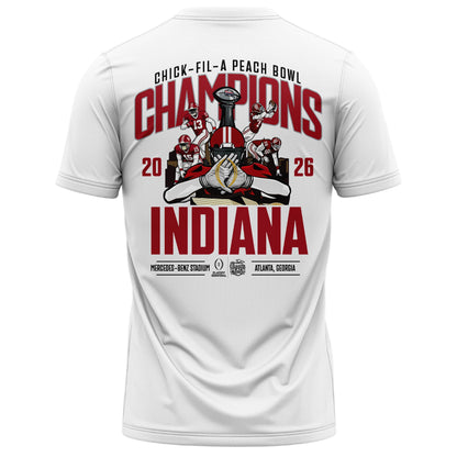 _ Indiana Hoosiers 2026 Peach Bowl Champions Locker Room T-shirt – White