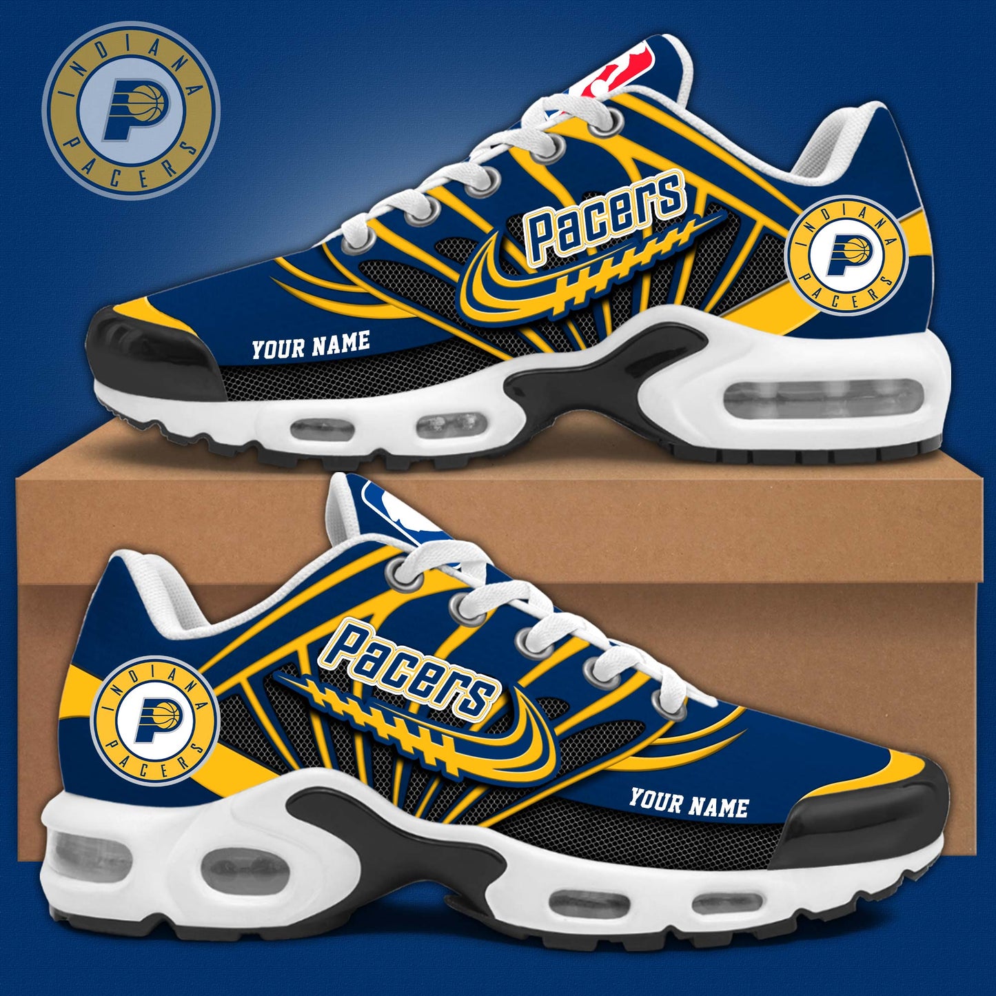 _Indiana Pacers Personalized Air Max Plus Sneakers 01