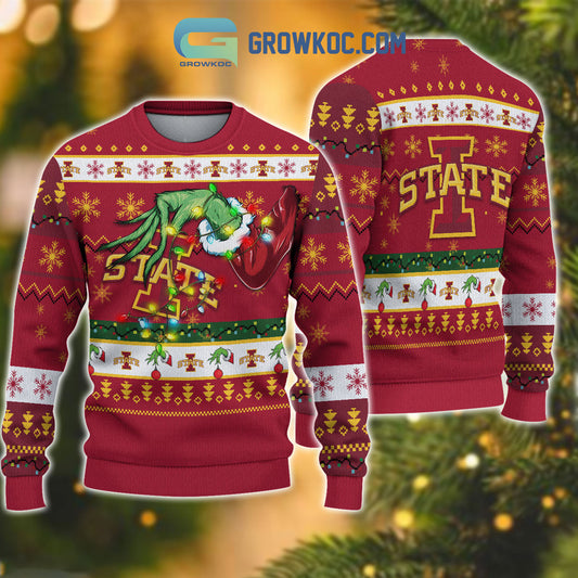 Iowa State Cyclones NCAA Grinch Christmas Ugly Sweater