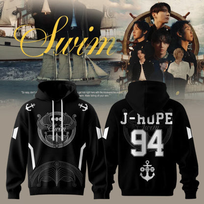 BTS – Swim Arirang Album Mixed Mesh Hoodie