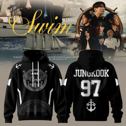 BTS – Swim Arirang Album Mixed Mesh Hoodie