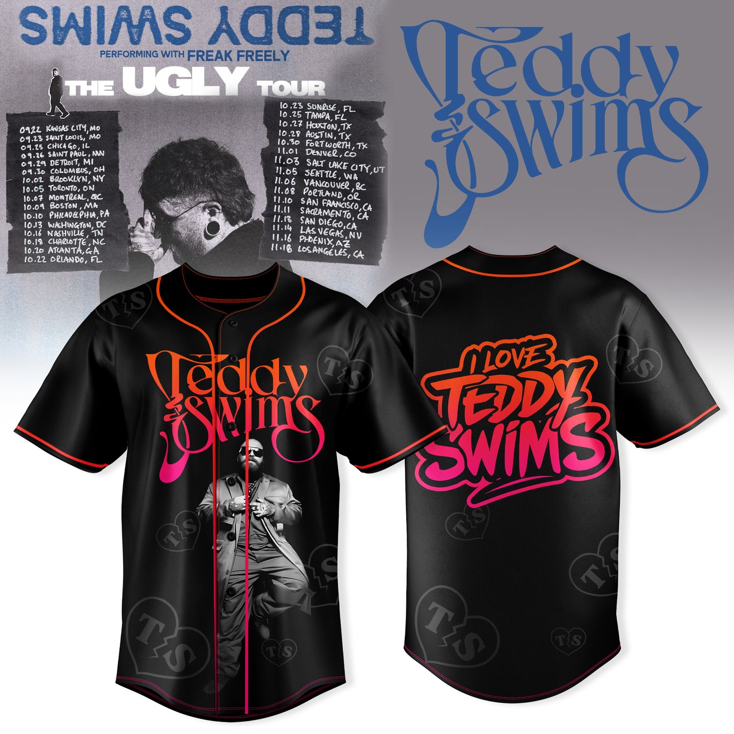 🔥 TEDDY SWIMS 2026 TOUR MERCH JERSEY – LIMITED EDITION 🎤