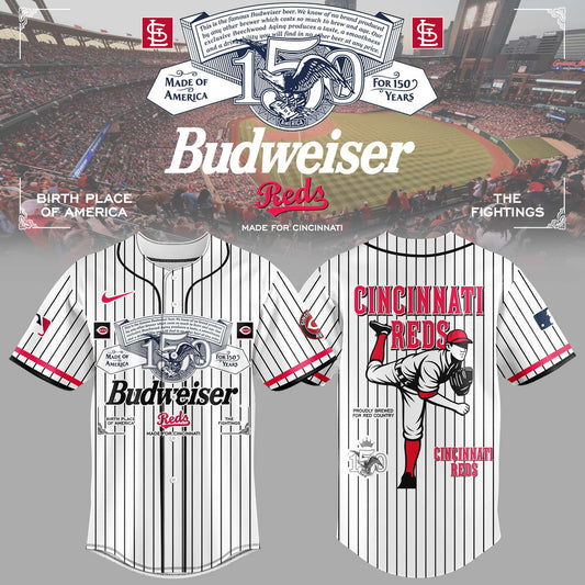 Red ⚾ Budweiser 150 years Jersey-KC03252626