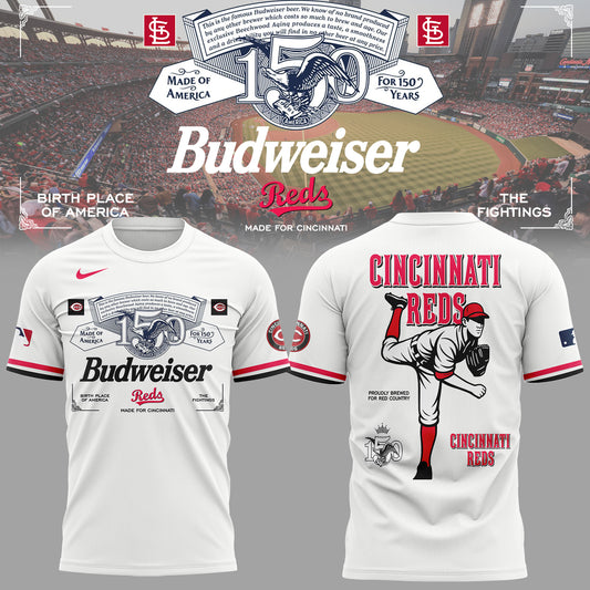 Red ⚾ Budweiser 150 years TShirt-KC03252627