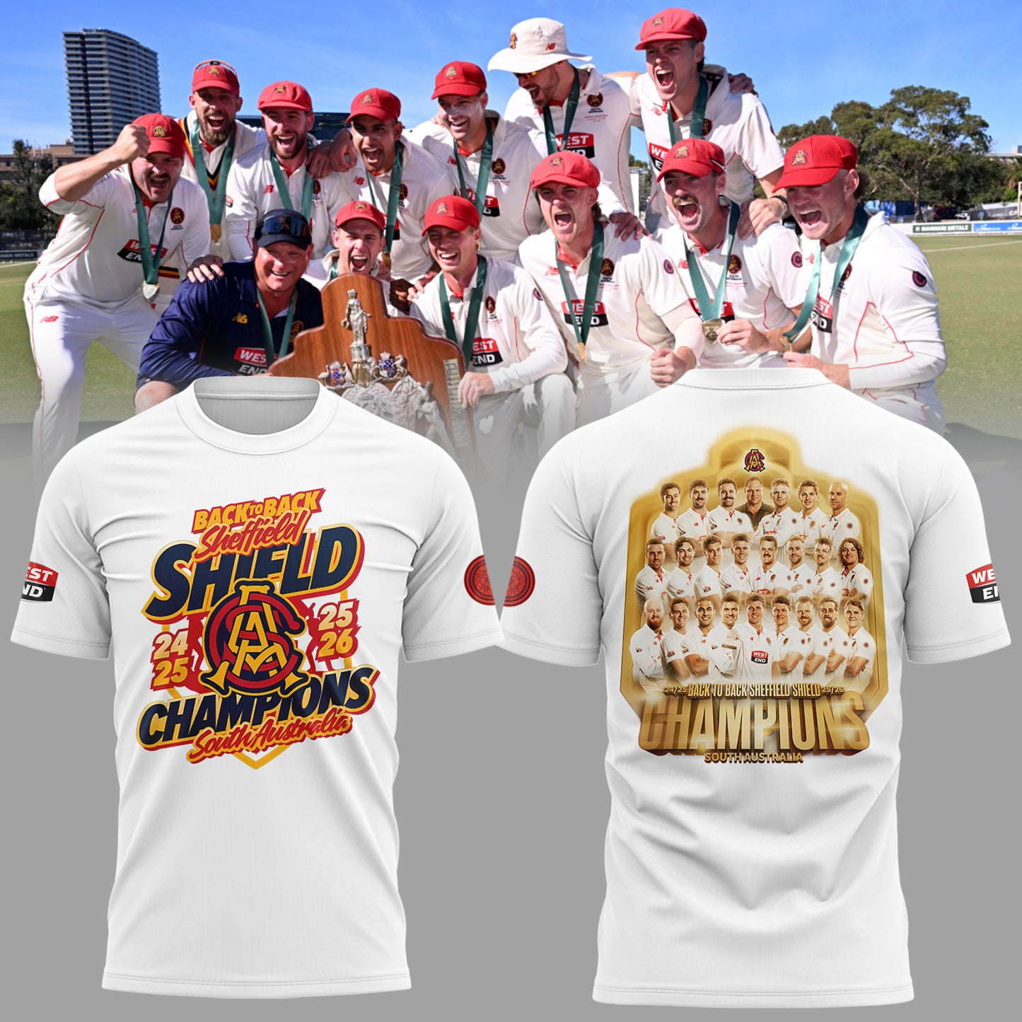 Limited Edition 2026 Sheffield Shield Champions 🏏🏆 Shirt-KC03312619