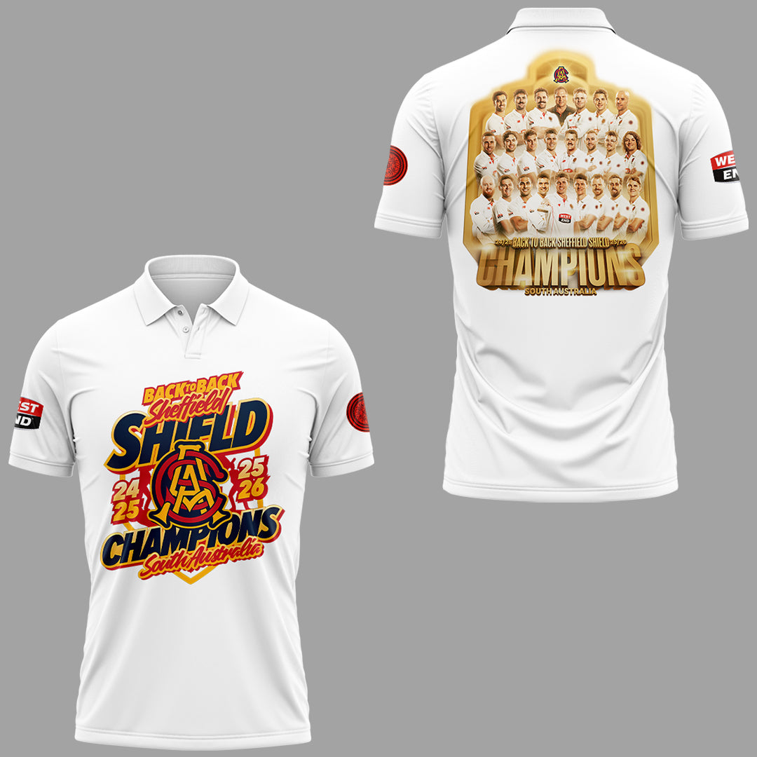 Limited Edition 2026 Sheffield Shield Champions 🏏🏆 Polo Shirt-KC03312622