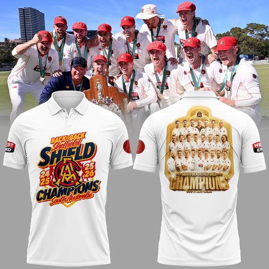 Limited Edition 2026 Sheffield Shield Champions 🏏🏆 Polo Shirt-KC03312622