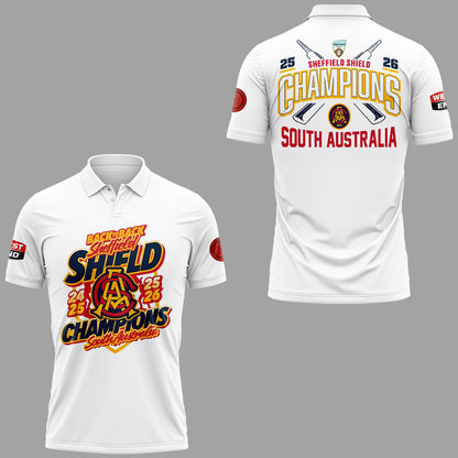 Limited Edition 2026 Sheffield Shield Champions 🏏🏆 Polo Shirt-KC03312623