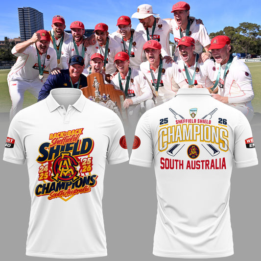 Limited Edition 2026 Sheffield Shield Champions 🏏🏆 Polo Shirt-KC03312623