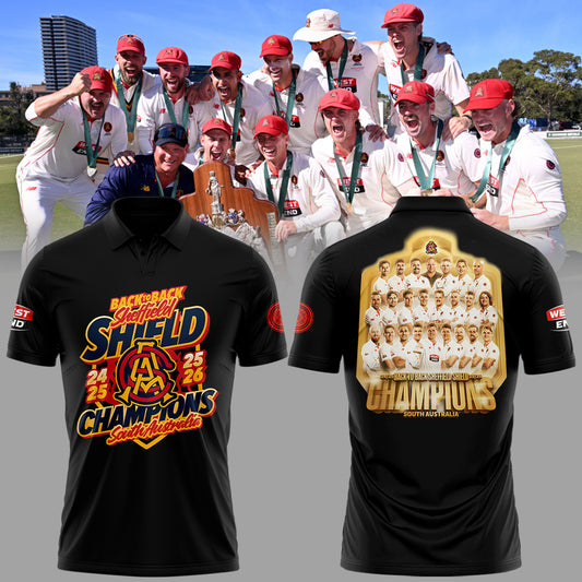 Limited Edition 2026 Sheffield Shield Champions 🏏🏆 Polo Shirt-KC03312624