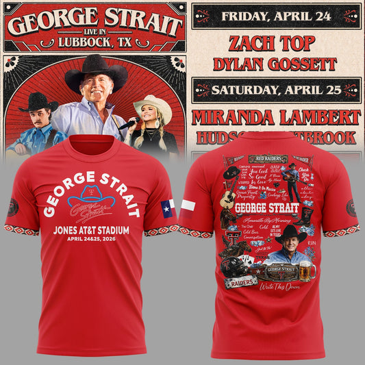 G.Strait 2026 “One Last Ride” tour at Lubbock’s Jones AT&T Stadium 🤠🎸⚔️ Shirt