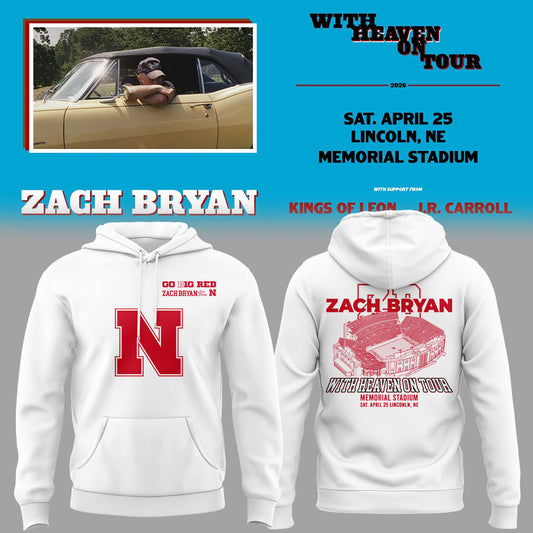 Limited Edition “With Heaven On Tour 2026” at Memorial Stadium Hoodie