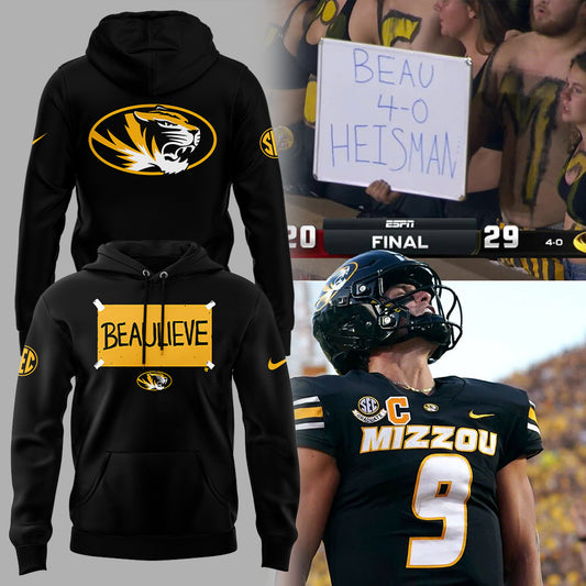 Limited Edition Missouri Football: Beau Pribula Believe Hoodie-KC09222501