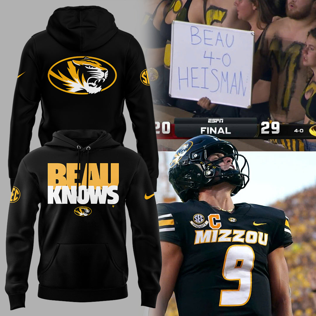 Limited Edition Missouri Football: Beau Pribula Knows Hoodie-KC09222502