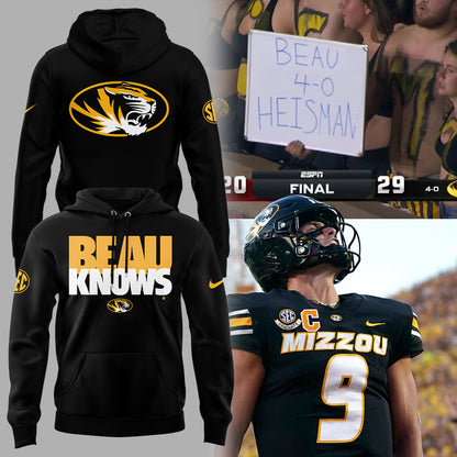 Limited Edition Missouri Football: Beau Pribula Knows Hoodie-KC09222502