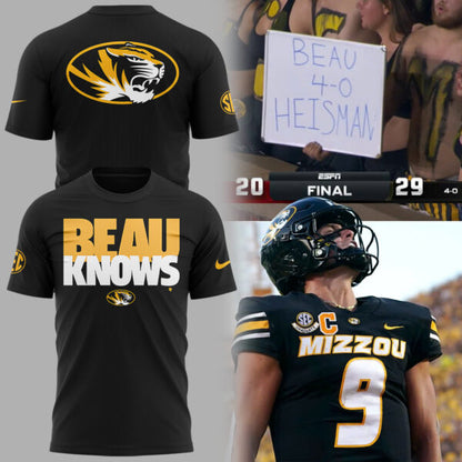 Limited Edition Missouri Football: Beau Pribula Knows TShirt-KC09222504