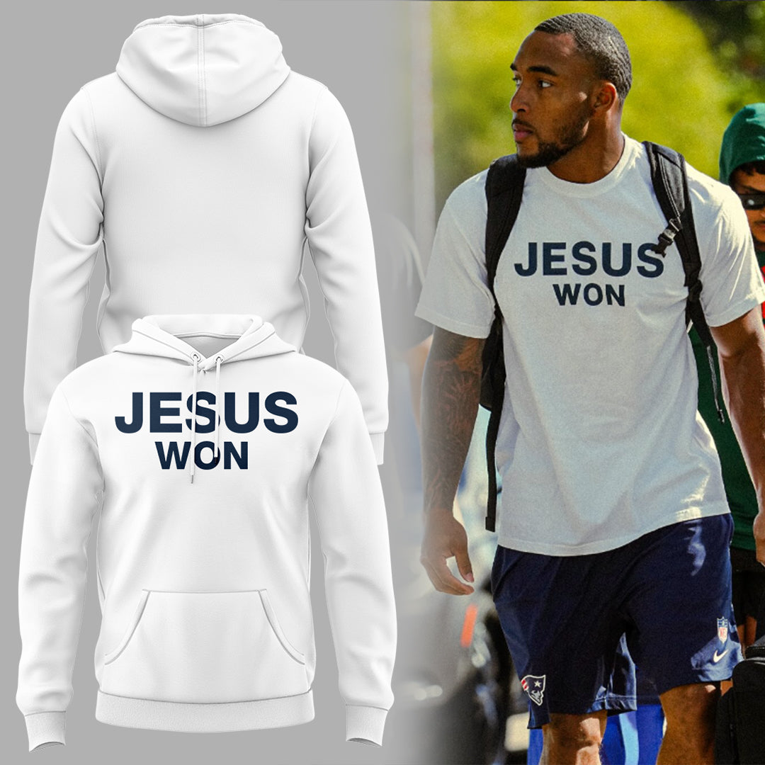 Limited Edition Patriots x Jesus Won Hoodie