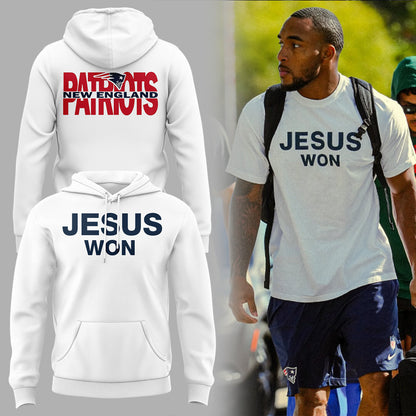 Limited Edition Patriots x Jesus Won Hoodie