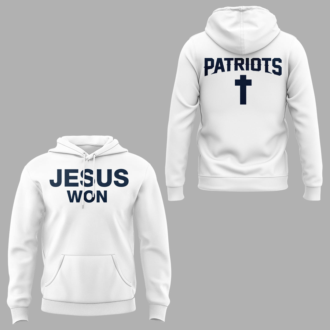 Limited Edition Patriots x Jesus Won Hoodie