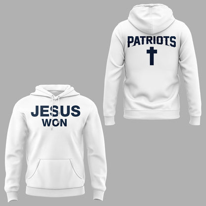 Limited Edition Patriots x Jesus Won Hoodie