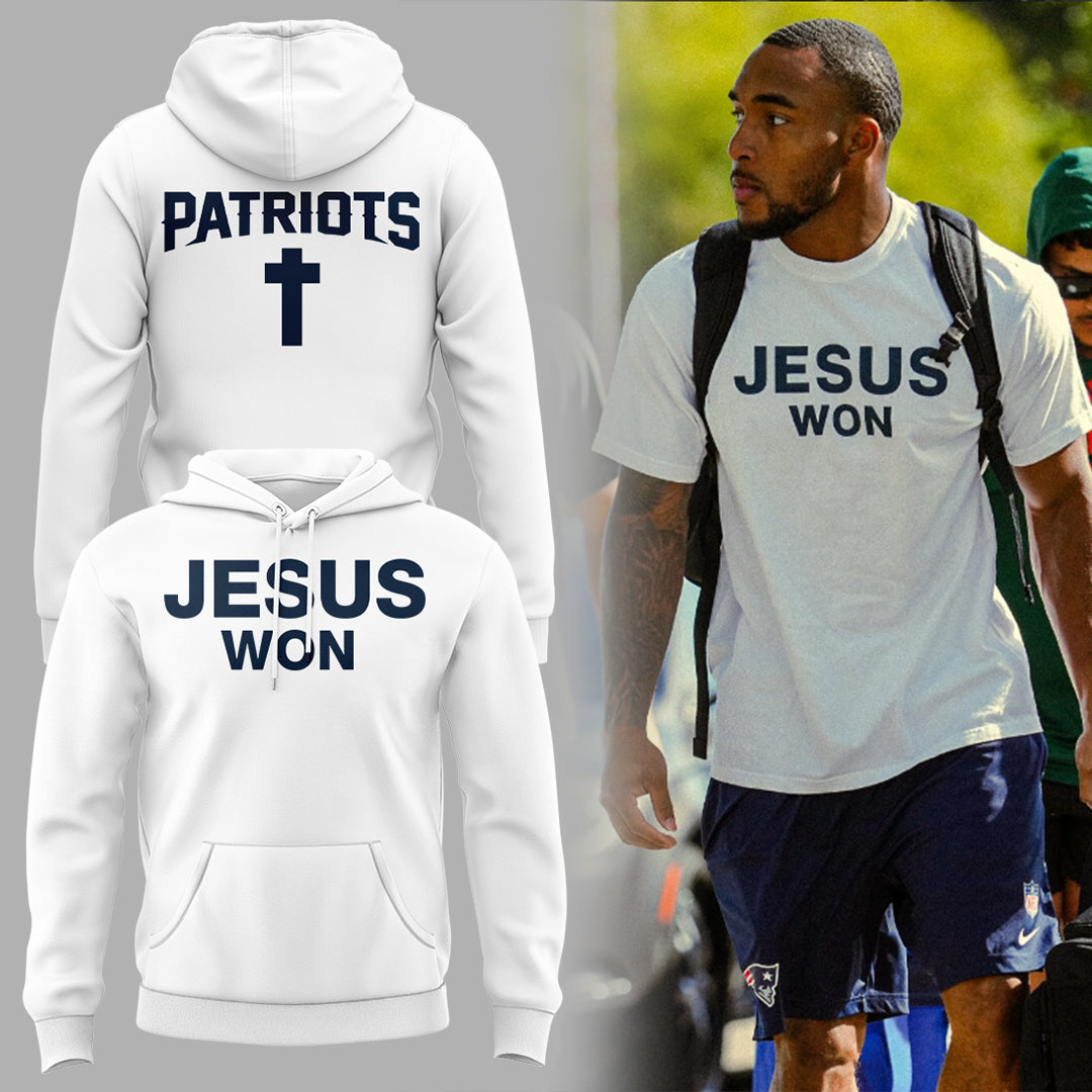 Limited Edition Patriots x Jesus Won Hoodie