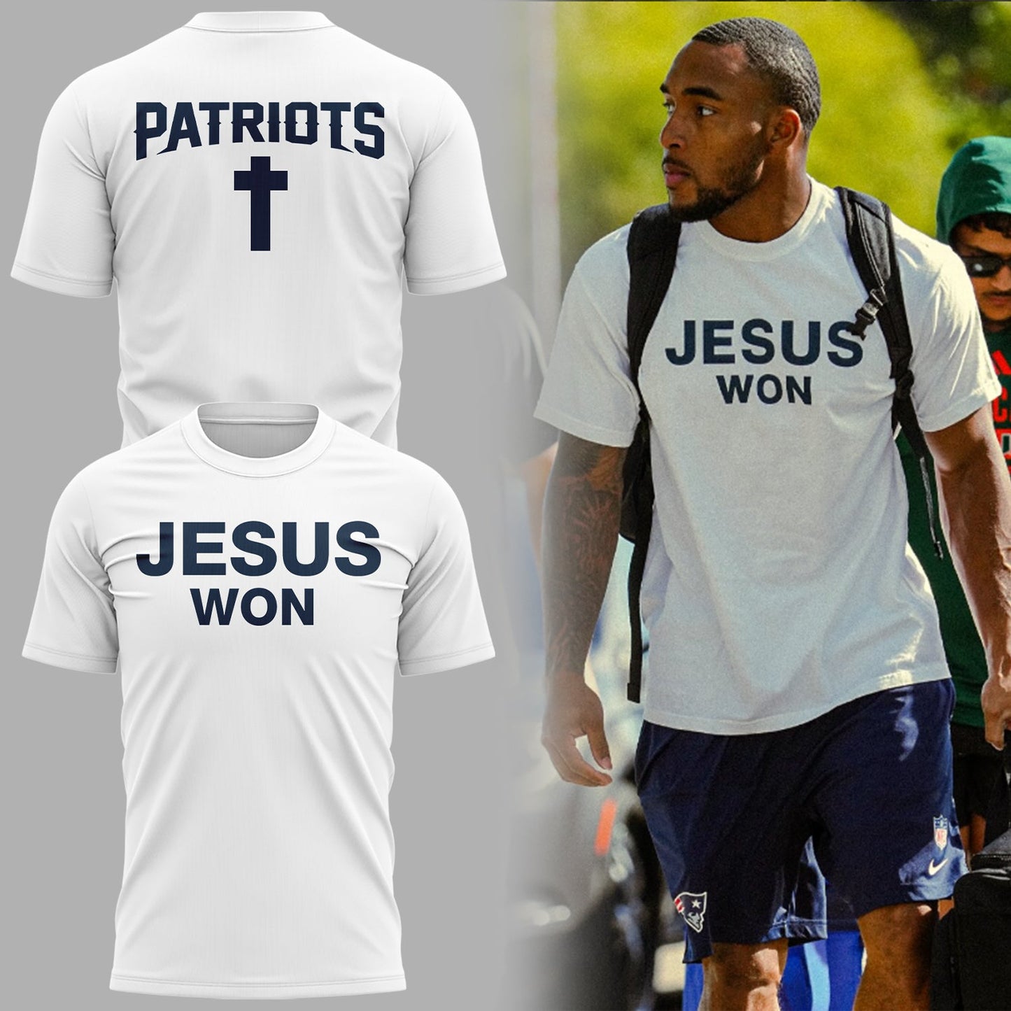 Limited Edition Patriots x Jesus Won T-Shirt