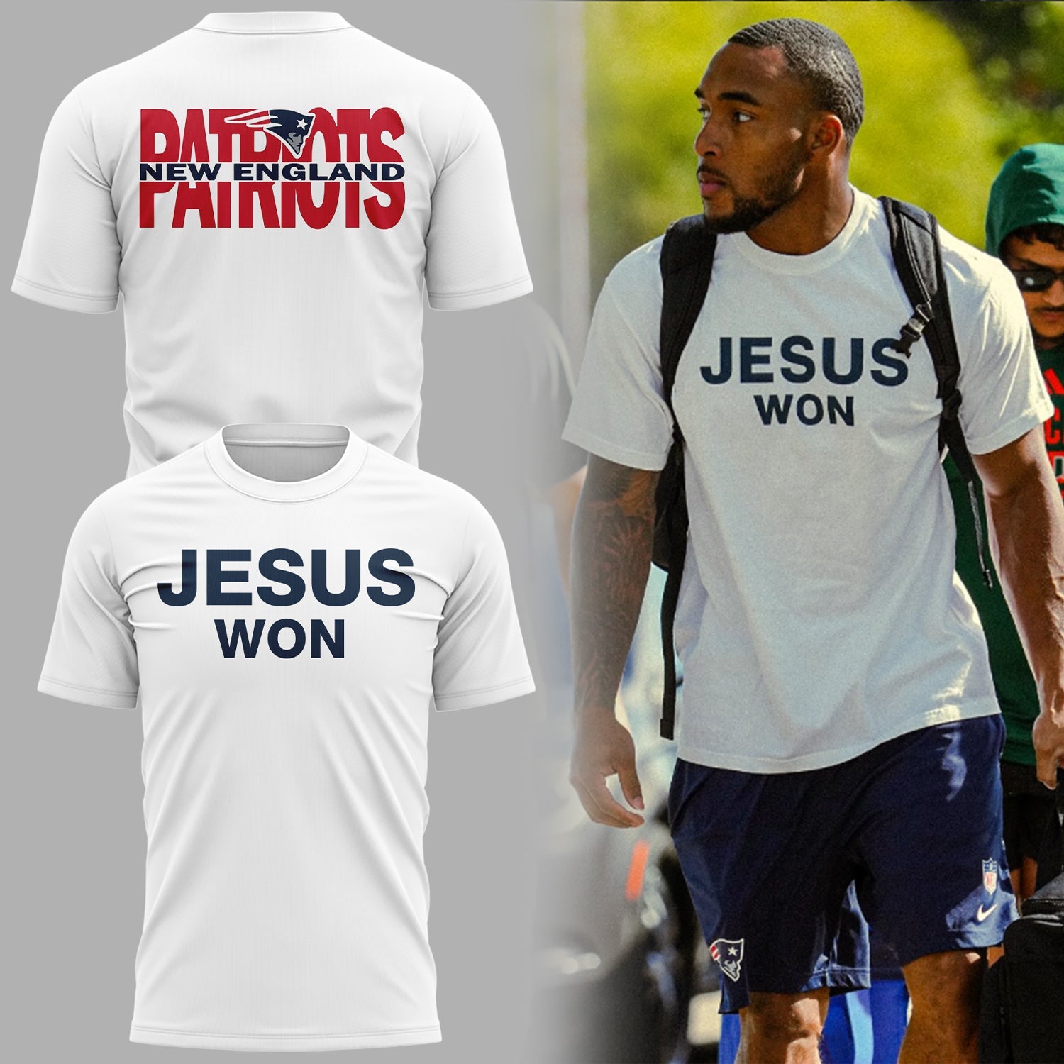 Limited Edition Patriots x Jesus Won T-Shirt