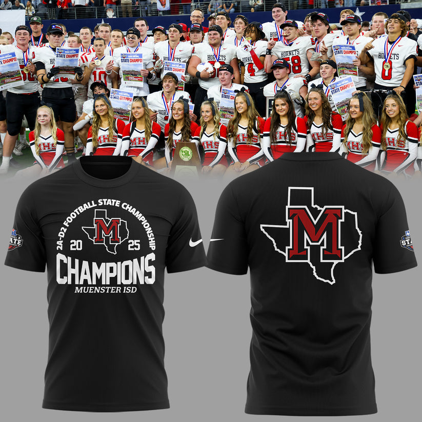 Muenster Champions🏆𝟐𝐀-𝐃𝟐 𝐅𝐨𝐨𝐭𝐛𝐚𝐥𝐥 𝐂𝐡𝐚𝐦𝐩𝐢𝐨𝐧𝐬𝐡𝐢𝐩 2025 T-Shirt Combo T-shirt