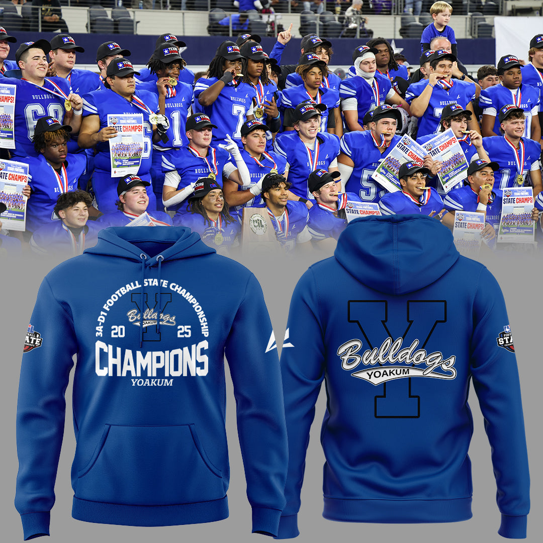 Limited Edition Yoakum Champions🏆3A-D1 𝐅𝐨𝐨𝐭𝐛𝐚𝐥𝐥 𝐂𝐡𝐚𝐦𝐩𝐢𝐨𝐧𝐬𝐡𝐢𝐩 2025 Hoodie