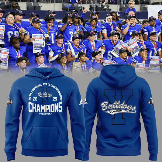 Limited Edition Yoakum Champions🏆3A-D1 𝐅𝐨𝐨𝐭𝐛𝐚𝐥𝐥 𝐂𝐡𝐚𝐦𝐩𝐢𝐨𝐧𝐬𝐡𝐢𝐩 2025 Hoodie