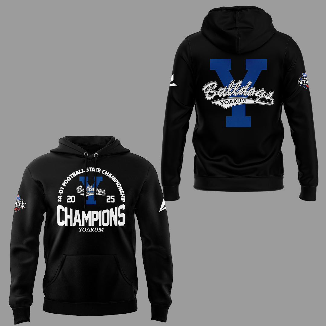Limited Edition Yoakum Champions🏆3A-D1 𝐅𝐨𝐨𝐭𝐛𝐚𝐥𝐥 𝐂𝐡𝐚𝐦𝐩𝐢𝐨𝐧𝐬𝐡𝐢𝐩 2025 Hoodie