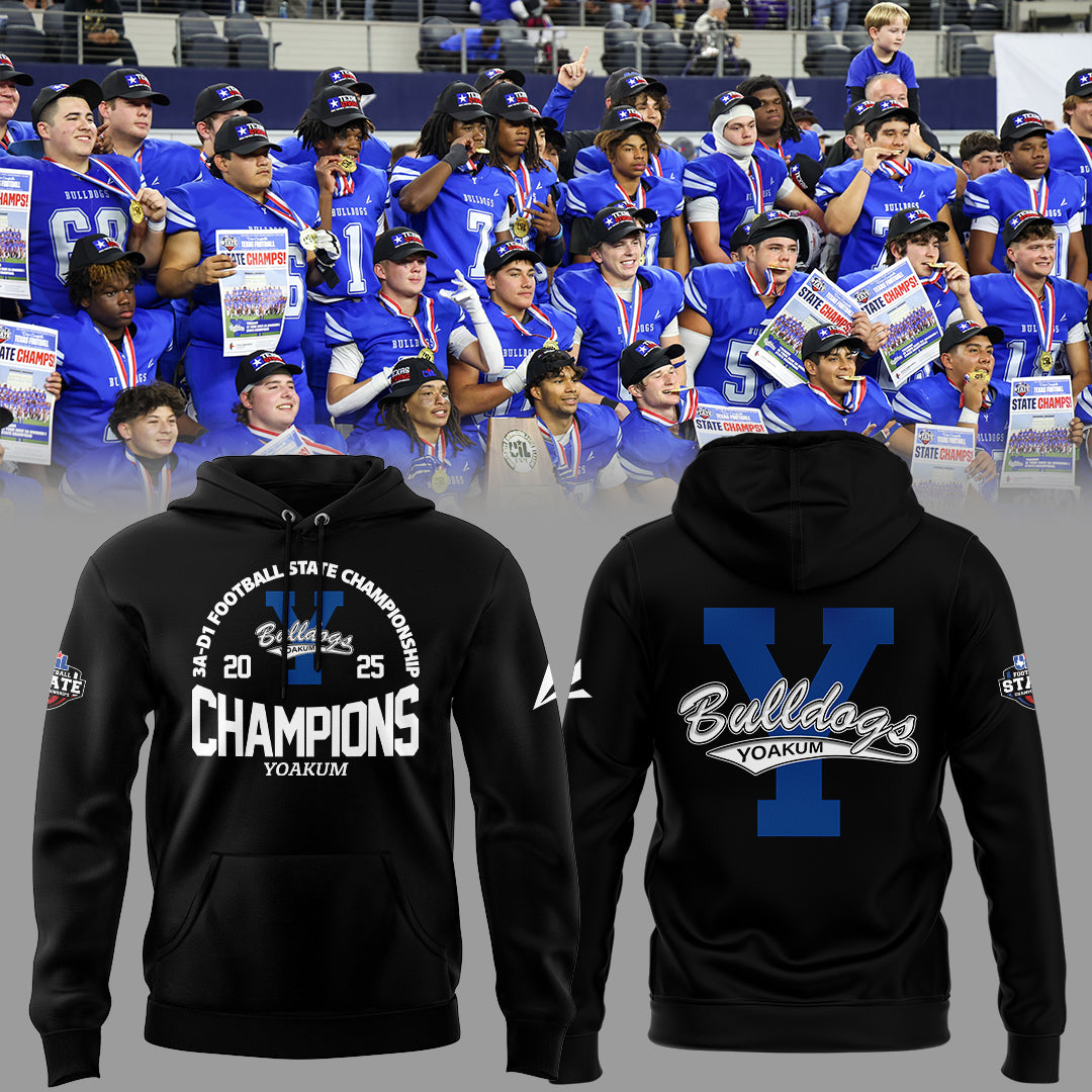Limited Edition Yoakum Champions🏆3A-D1 𝐅𝐨𝐨𝐭𝐛𝐚𝐥𝐥 𝐂𝐡𝐚𝐦𝐩𝐢𝐨𝐧𝐬𝐡𝐢𝐩 2025 Hoodie