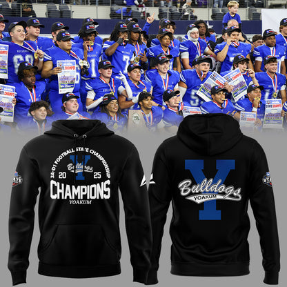 Limited Edition Yoakum Champions🏆3A-D1 𝐅𝐨𝐨𝐭𝐛𝐚𝐥𝐥 𝐂𝐡𝐚𝐦𝐩𝐢𝐨𝐧𝐬𝐡𝐢𝐩 2025 Hoodie