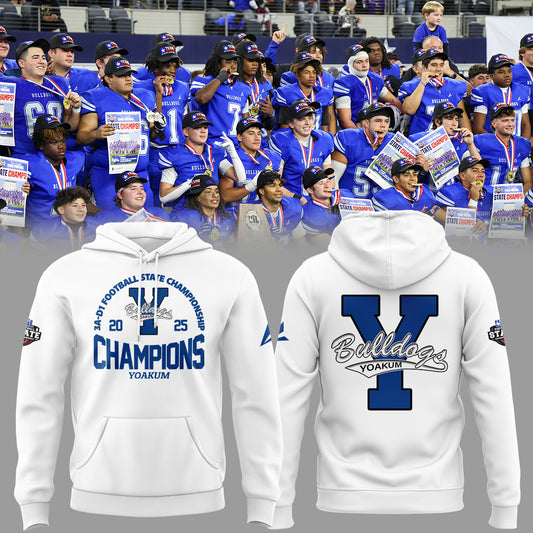 Limited Edition Yoakum Champions🏆3A-D1 𝐅𝐨𝐨𝐭𝐛𝐚𝐥𝐥 𝐂𝐡𝐚𝐦𝐩𝐢𝐨𝐧𝐬𝐡𝐢𝐩 2025 Hoodie