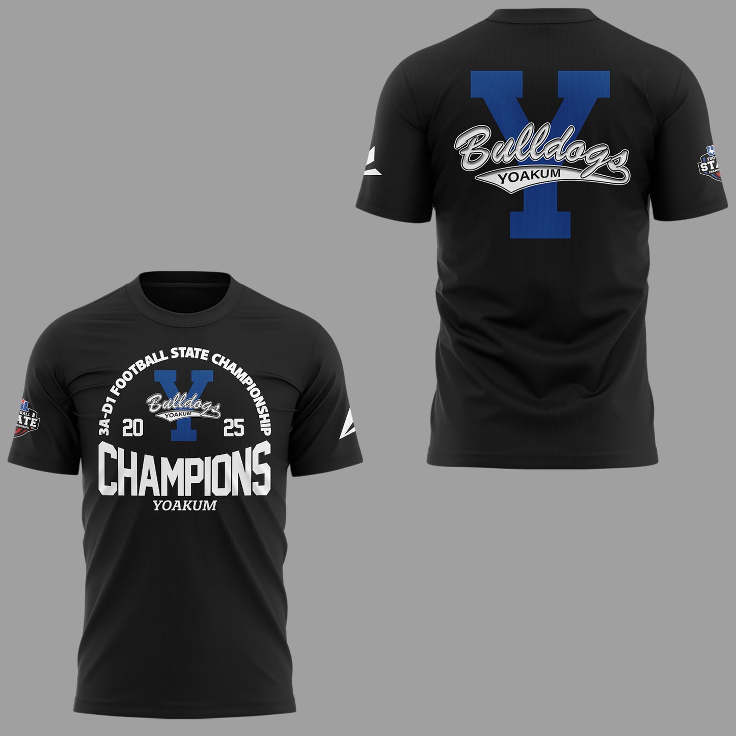 Limited Edition Yoakum Champions🏆3A-D1 𝐅𝐨𝐨𝐭𝐛𝐚𝐥𝐥 𝐂𝐡𝐚𝐦𝐩𝐢𝐨𝐧𝐬𝐡𝐢𝐩 2025 T-Shirt