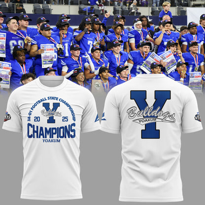 Limited Edition Yoakum Champions🏆3A-D1 𝐅𝐨𝐨𝐭𝐛𝐚𝐥𝐥 𝐂𝐡𝐚𝐦𝐩𝐢𝐨𝐧𝐬𝐡𝐢𝐩 2025 T-Shirt
