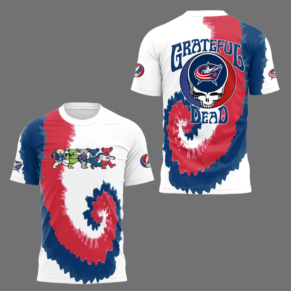 Limited Edition Columbus Blue Jackets x Grateful Dead Night TShirt