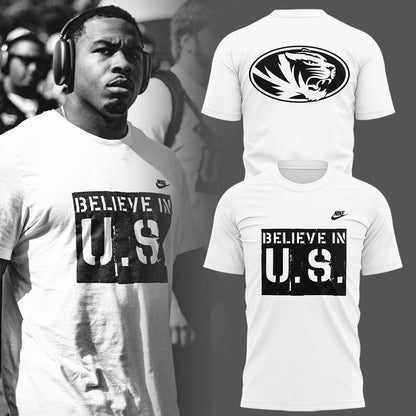 Limited Edition Mizzou Football Believe In U.S. TShirt-LL2509211025
