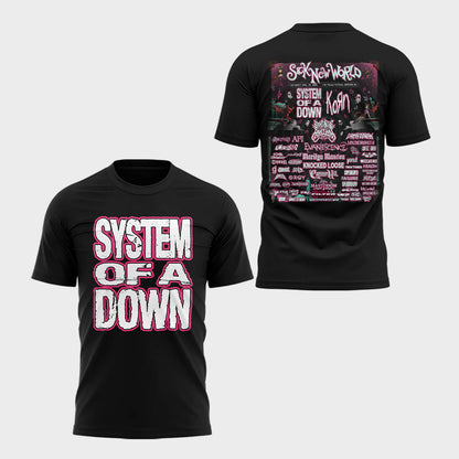 Limited Edition SOAD Tour 2026 SICK NEW WORLD Tshirt
