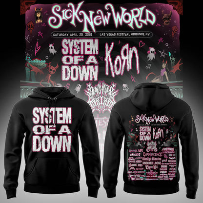 Limited Edition SOAD Tour 2026 SICK NEW WORLD Hoodie