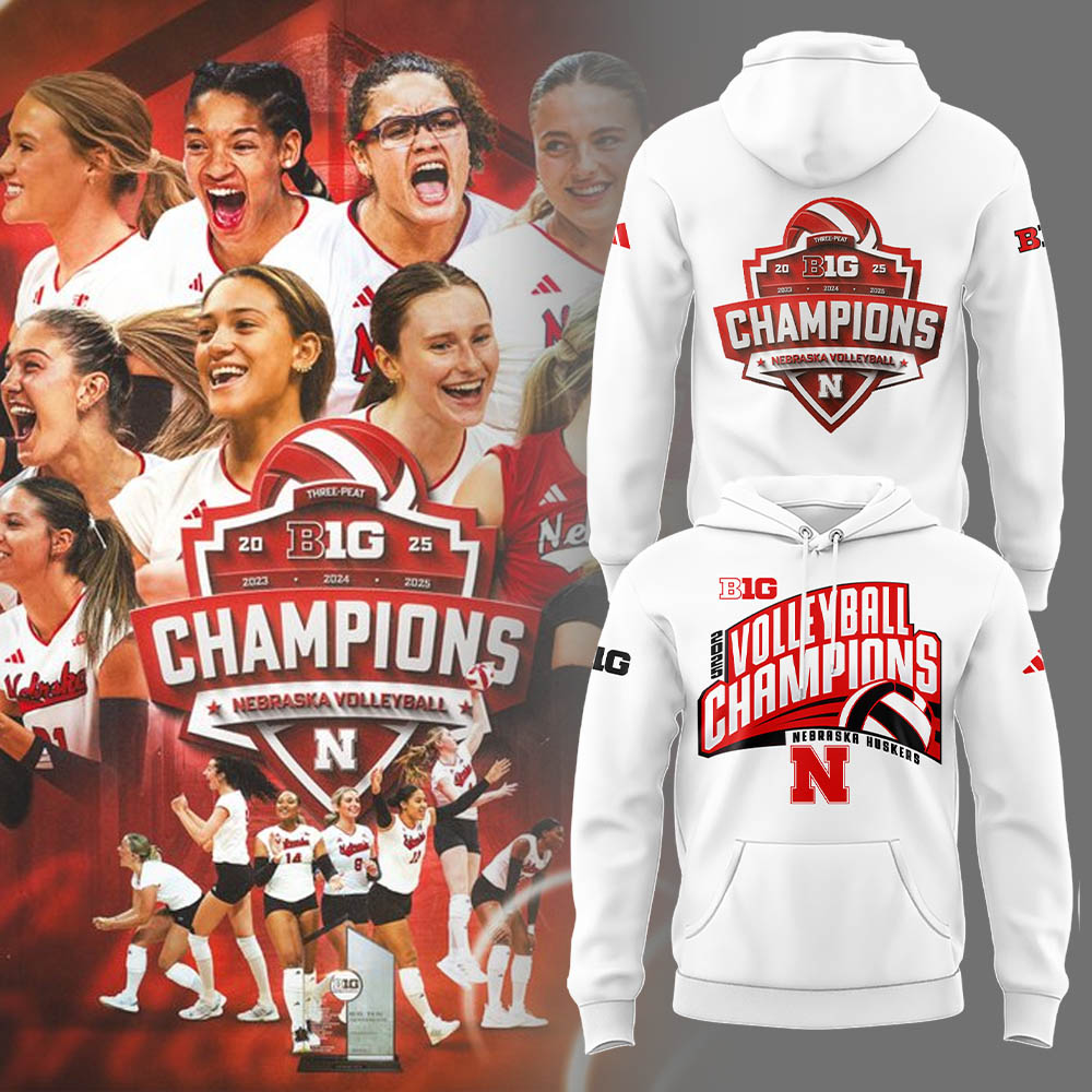 Limited Edition HuskerVB 2025 Champions Hoodie-LL2511241005