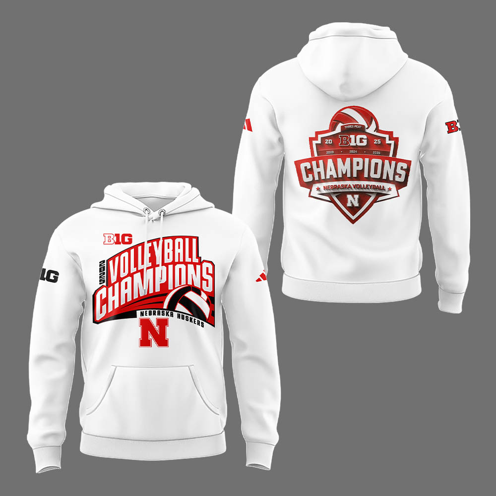 Limited Edition HuskerVB 2025 Champions Hoodie-LL2511241005
