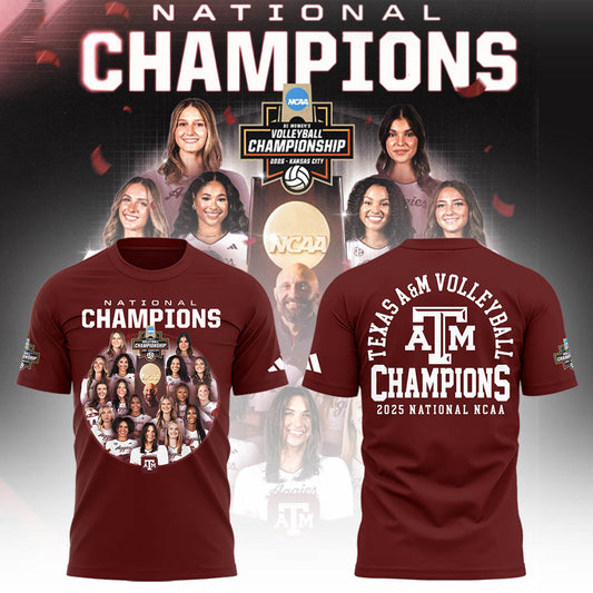 Limited Edition A&M Volleyball National Champions TShirt -LL2512221004