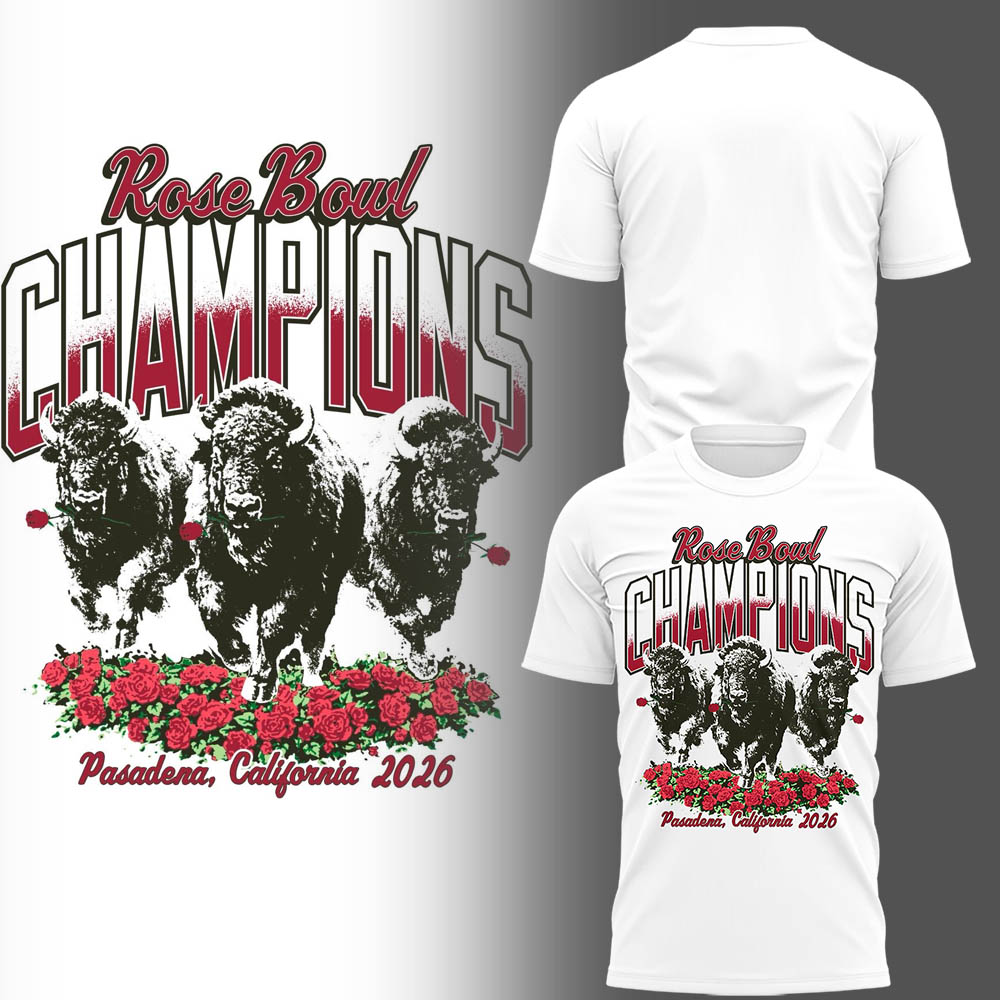 Indiana Football x 2026 Rose Bowl Champion TShirt-LL260102040