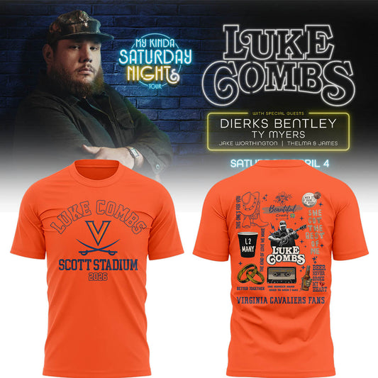 Limited Edition My Kinda Saturday Night Tour in Scott Stadium 2026 Tshirt-LL260314020