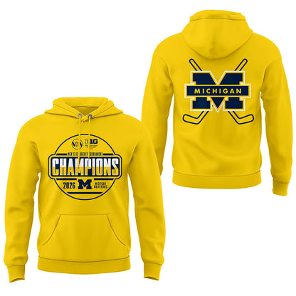 Limited Edition Michigan The Hockey Tournament Champions 2026 Hoodie