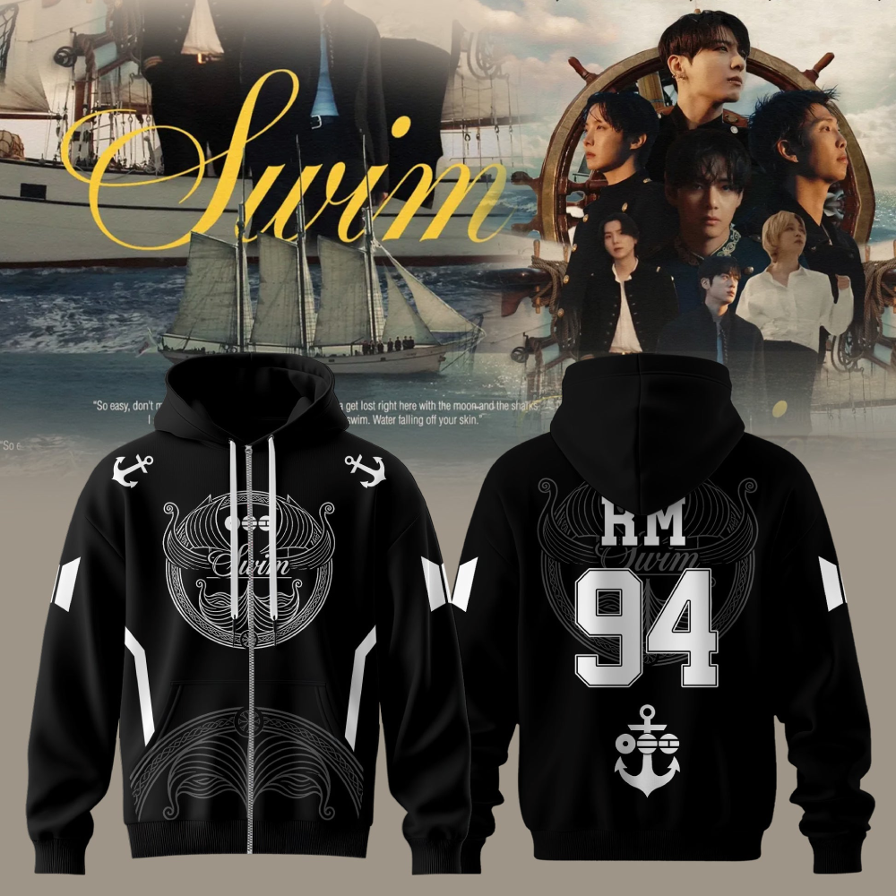 BTS – Swim Arirang Album Mixed Mesh ZipHoodie